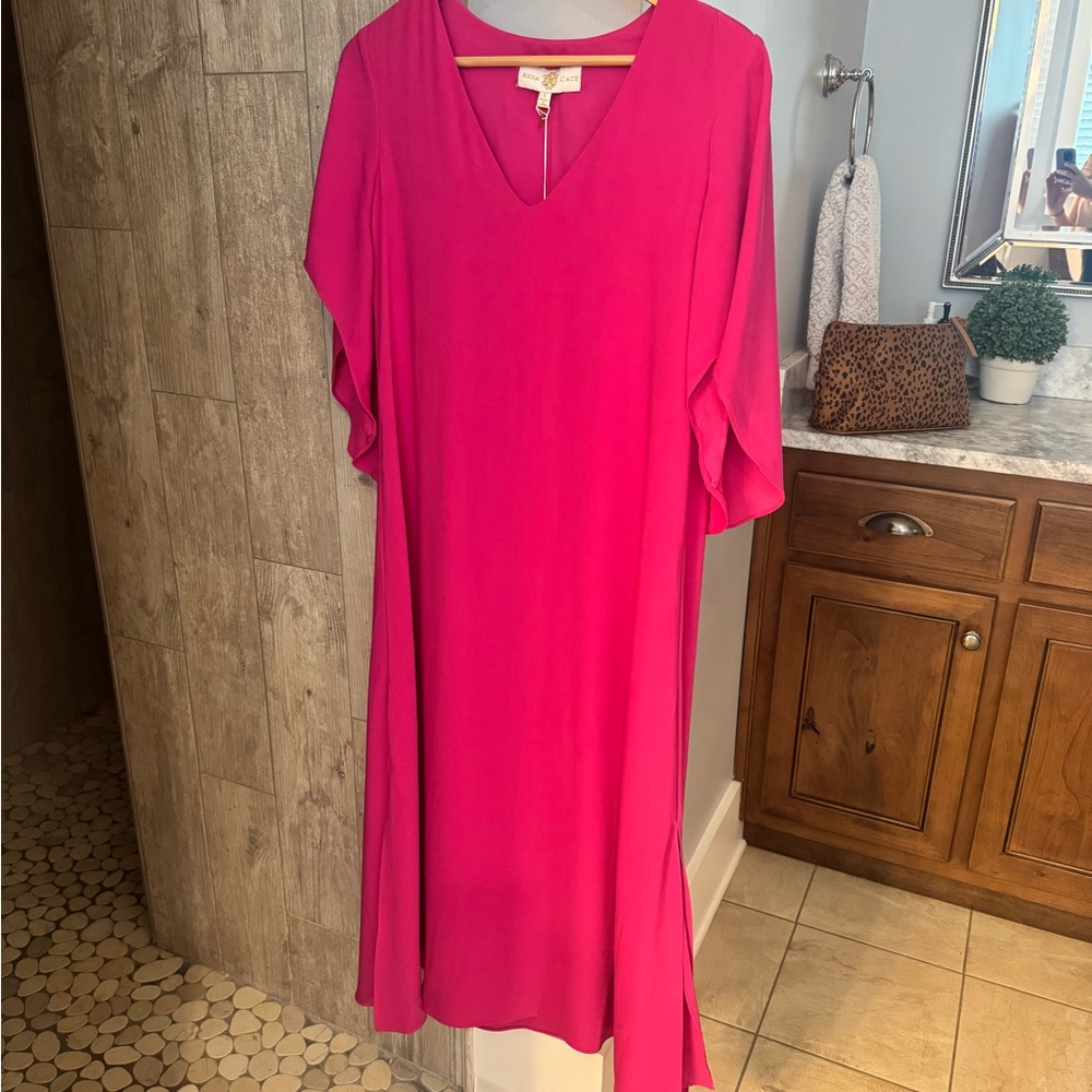 Anna Care Elegant Pink Maxi Dress